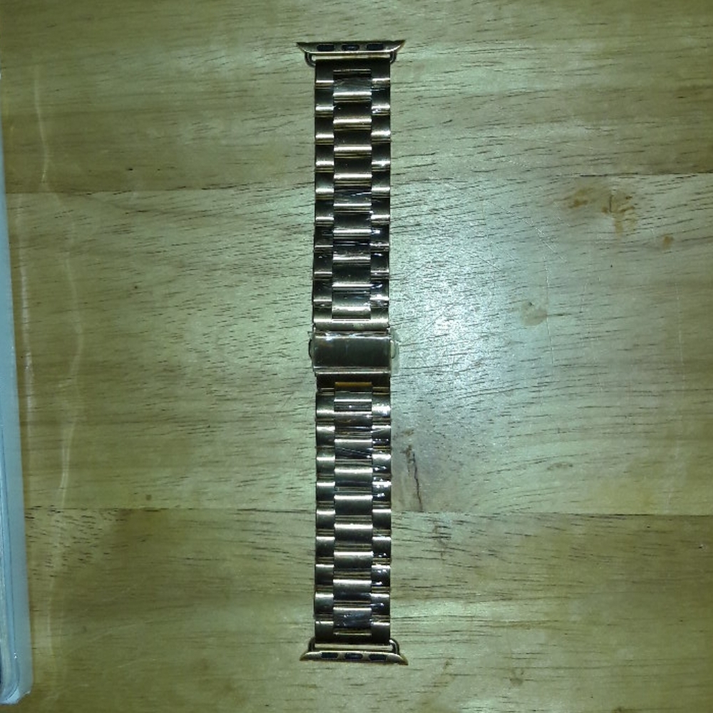 Goldtone Stainless watch band fits an Apple Watch